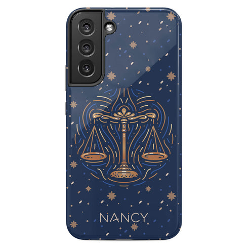 Zodiac Sign Personalized Name Galaxy Case