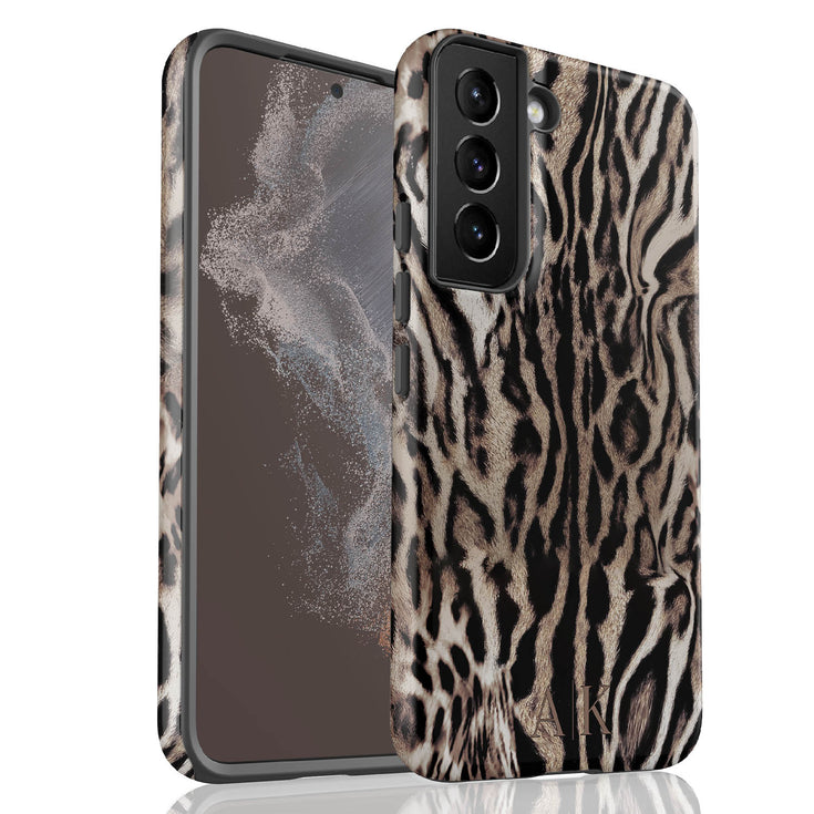 Custom Monogram Initials Chic Tiger Galaxy Case