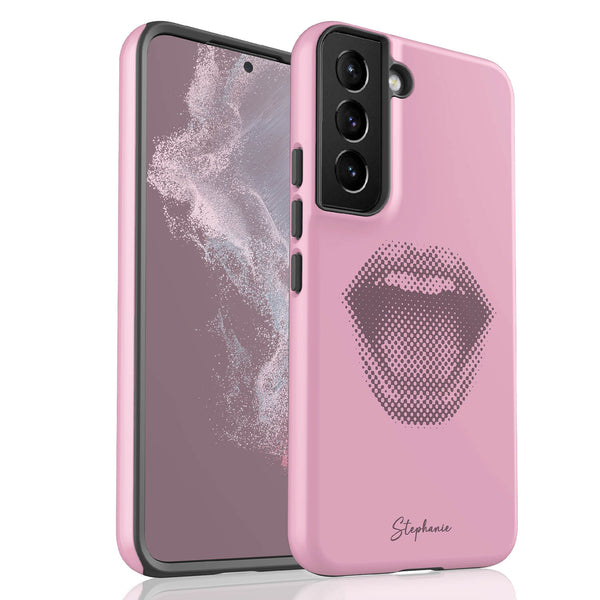 Personalized Pop Art Halftone Lips Galaxy Case