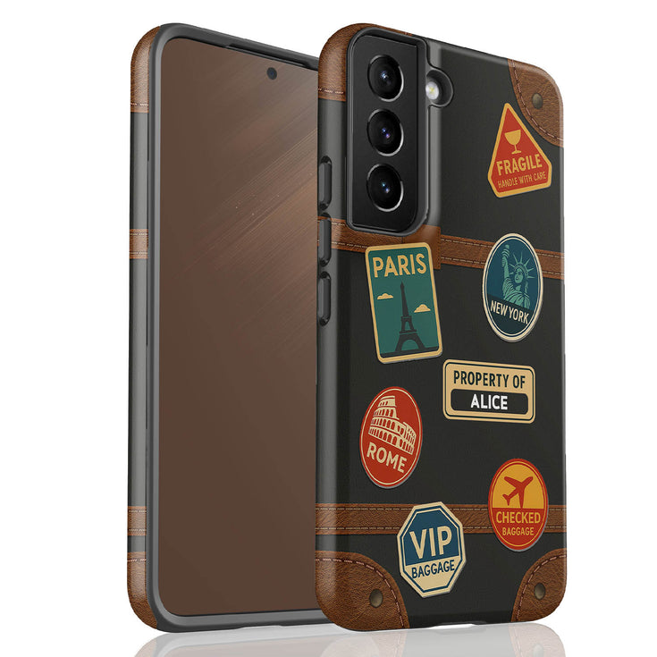Custom Vintage Suitcase Sticker Galaxy Case
