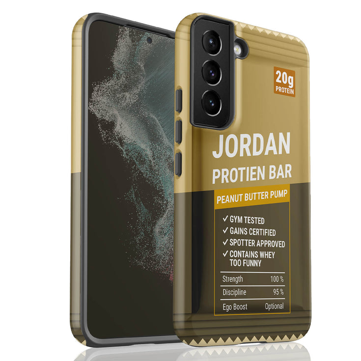 Personalized Gym Rat Protein Power Bar Galaxy Case