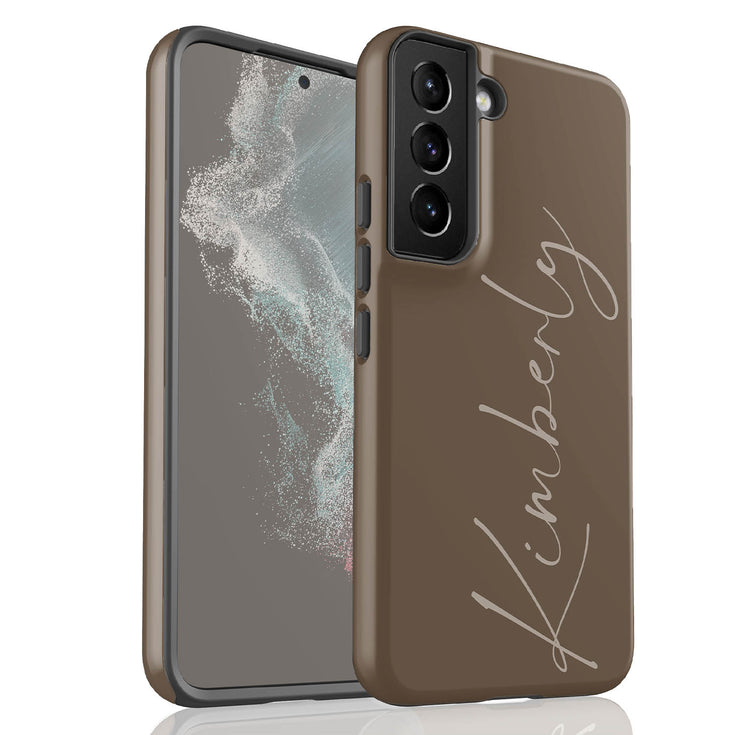 Custom Signature Name Earth Tones Galaxy Case - Light