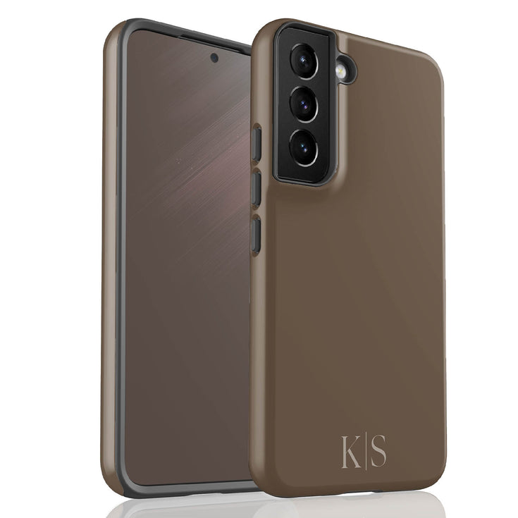 Custom Initials Earth Tones Monogram Galaxy Case - Light