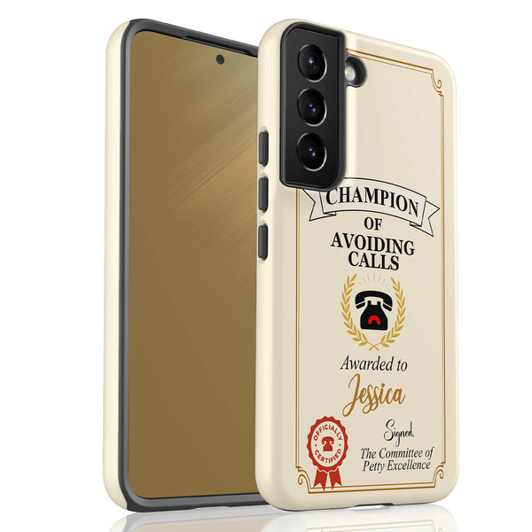 Personalized Introvert Champion of Avoiding Calls Galaxy Case