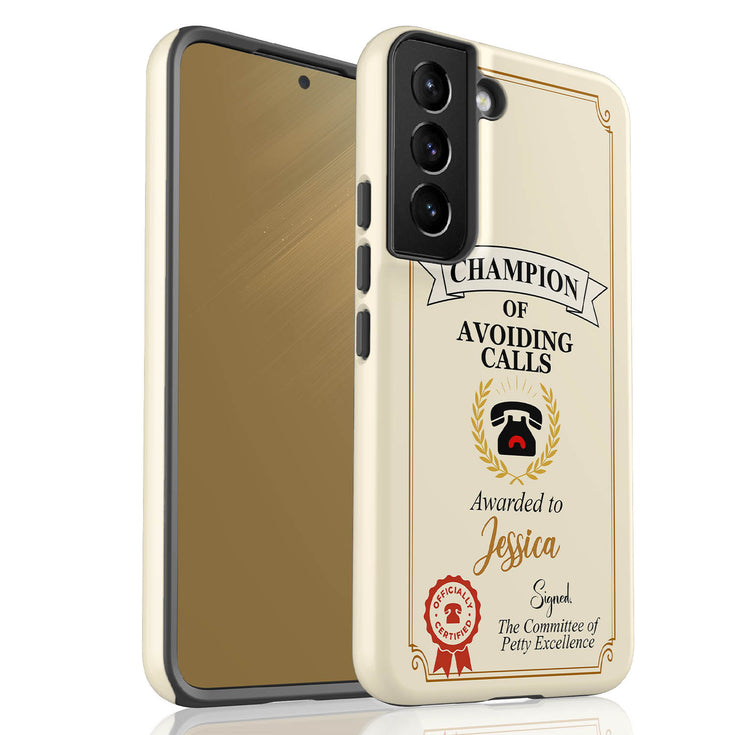 Personalized Introvert Champion of Avoiding Calls Galaxy Case