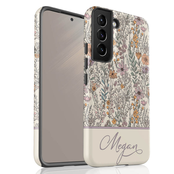 Custom Name Wildflower Meadows Cottagecore Galaxy Case