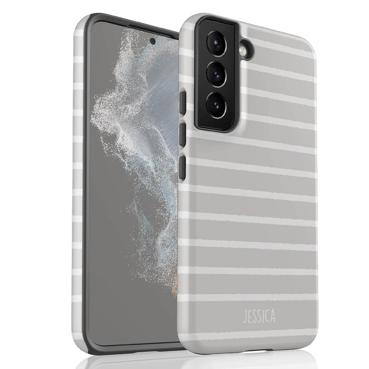 Custom Name Hand Drawn Pastel Stripes Galaxy Case