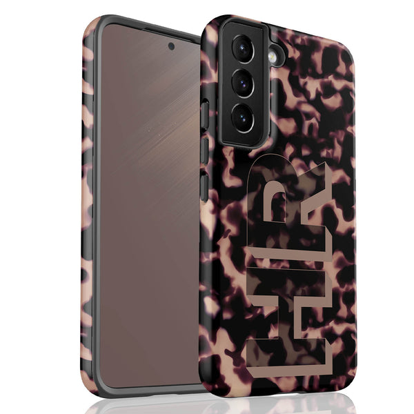 3D Camo Initials Dark Tort Galaxy Case