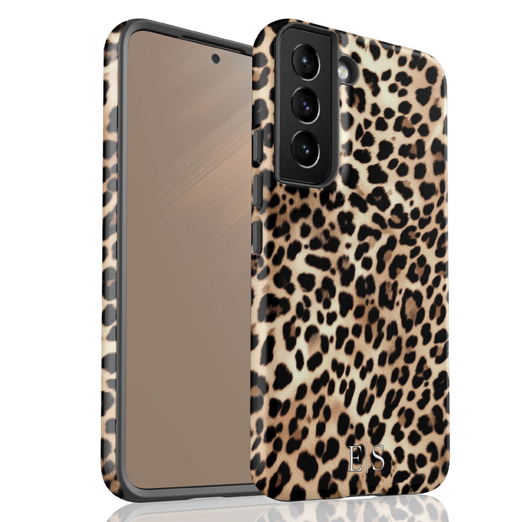 Custom Initials Lush Leopard Galaxy Case