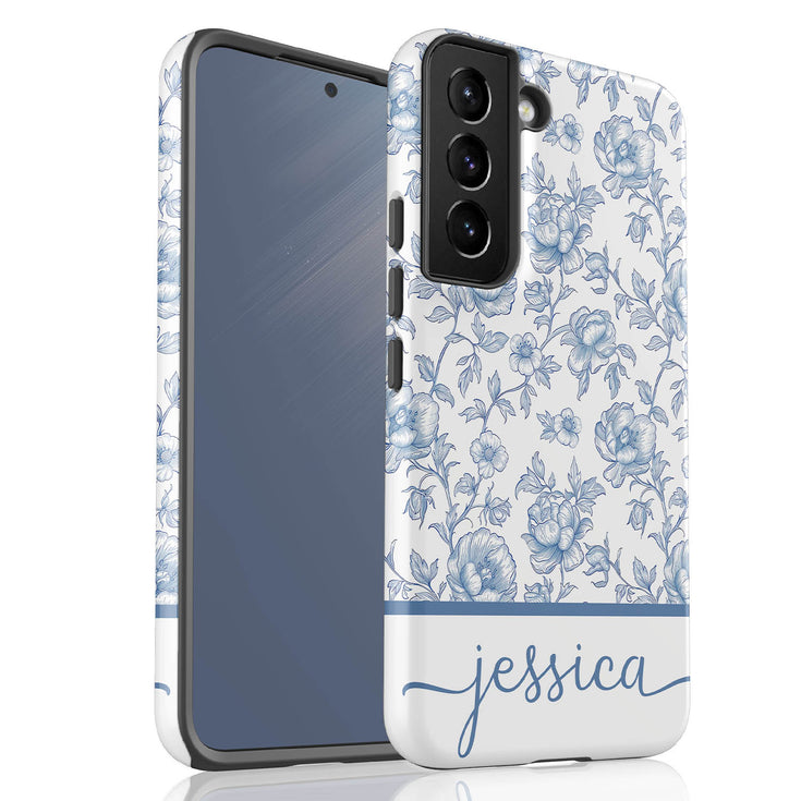 Custom Name French Toile De Jouy Galaxy Case V2