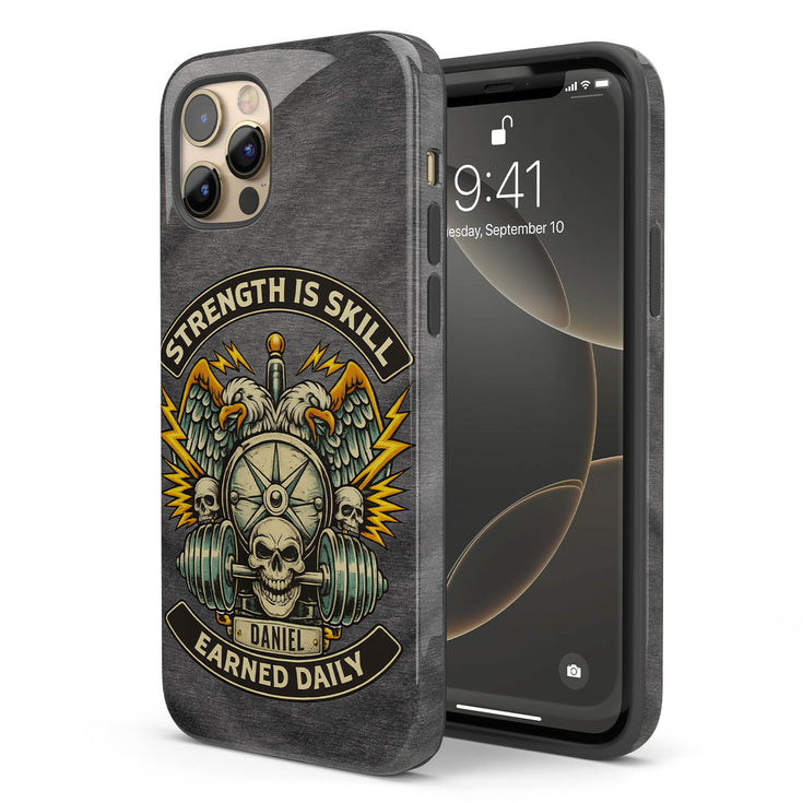 Personalized Gym Rat Strength is Skill iPhone Case