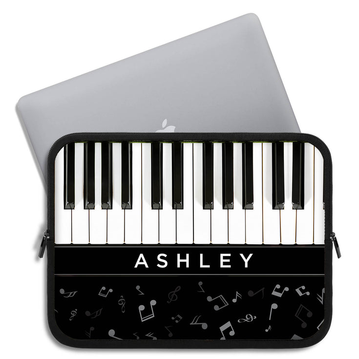 Personalized Piano Keys Laptop Sleeve