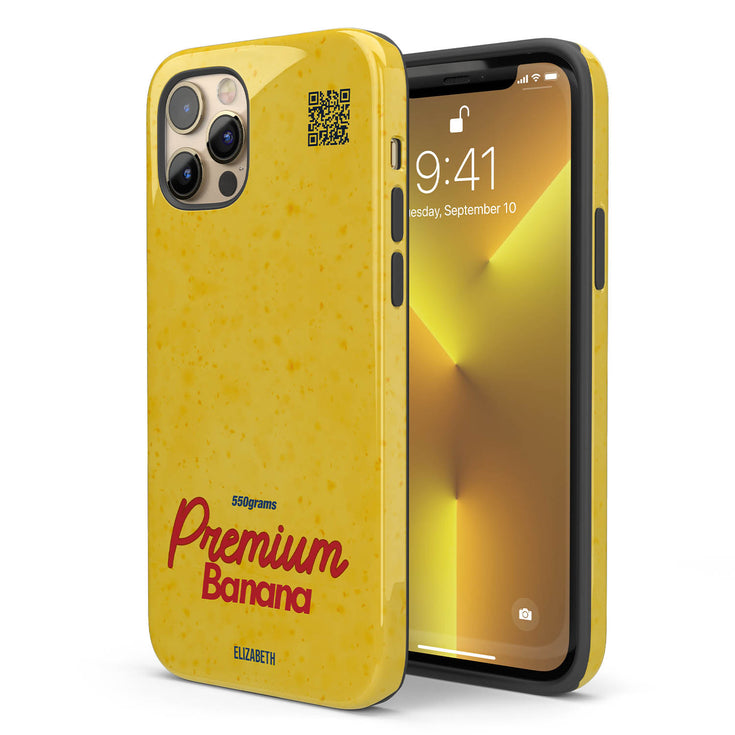 Personalized Premium Banana QR iPhone Case