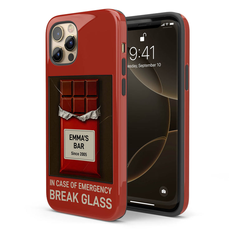 Personalized In Case of Emergency Break Glass iPhone Case