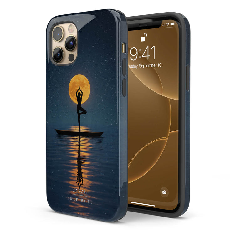 Personalized Calm Celestial Yoga iPhone Case