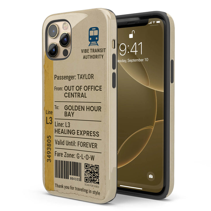 Personalized Urban Metro Ticket iPhone Case