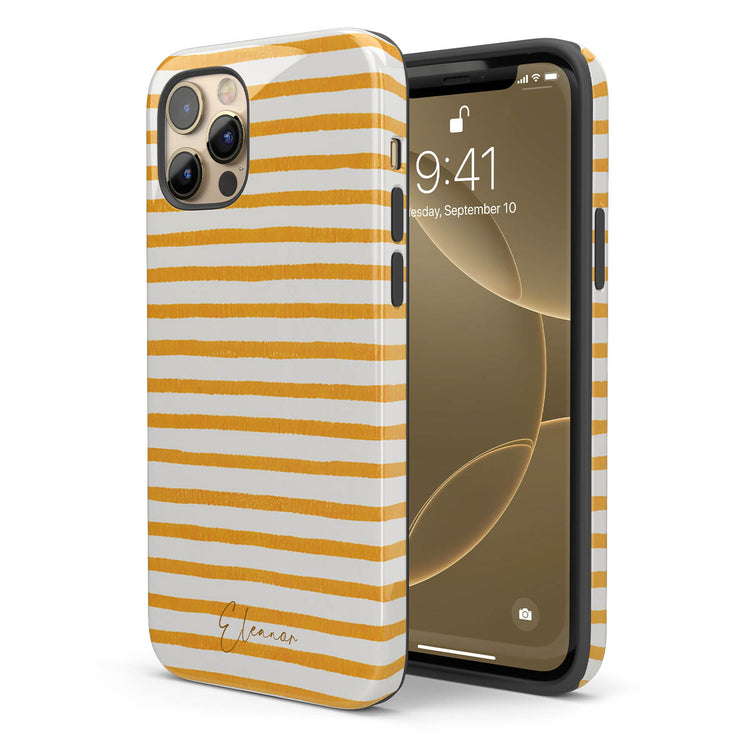 Personalized Coastal Stripes iPhone Case