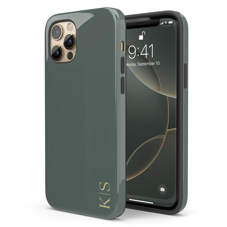 Custom Initials Fresh Aesthetic iPhone Case - Vertical
