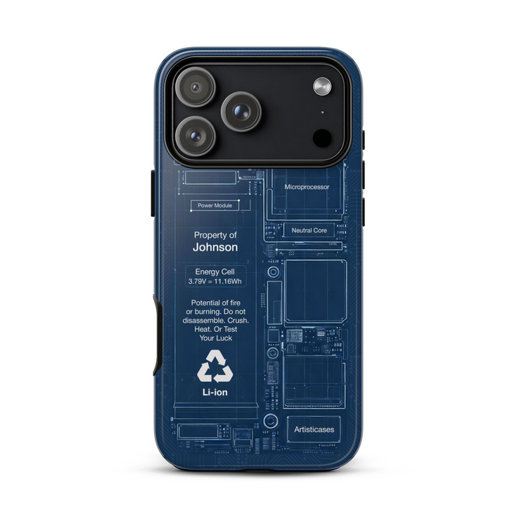 Personalized Schematic Blueprint Circuit Board iPhone Case