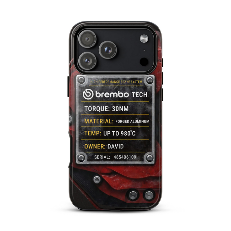 Personalized Racing Brake Caliper iPhone Case