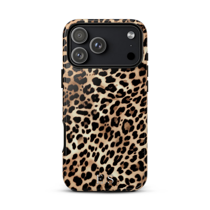 Custom Initials Lush Leopard iPhone Case