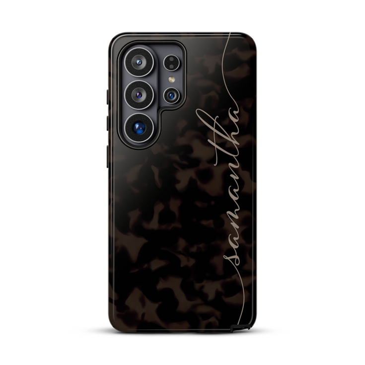Custom Tortoiseshell Calligraphy Name Galaxy Case
