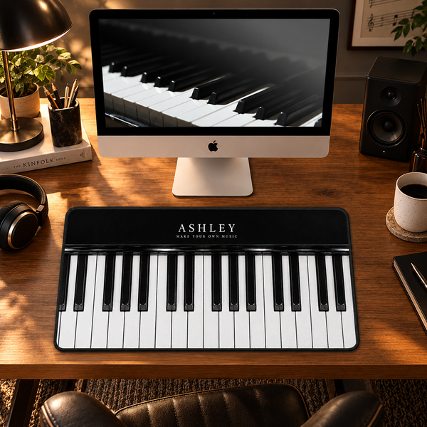Personalized Piano Keys Desk Mat