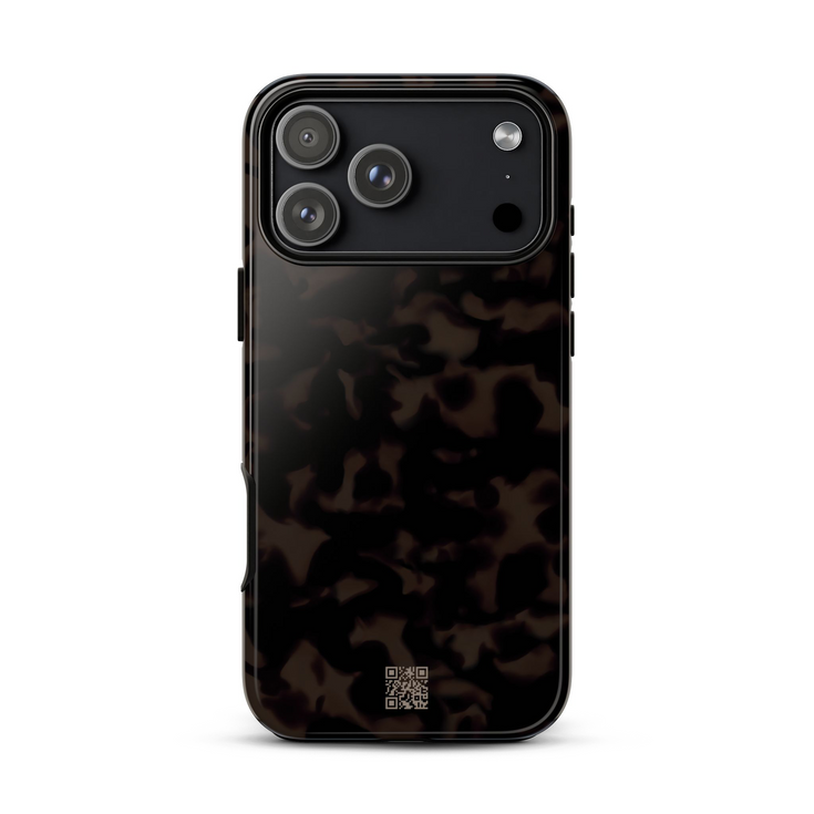 Custom QR Dark Tortoiseshell iPhone Case