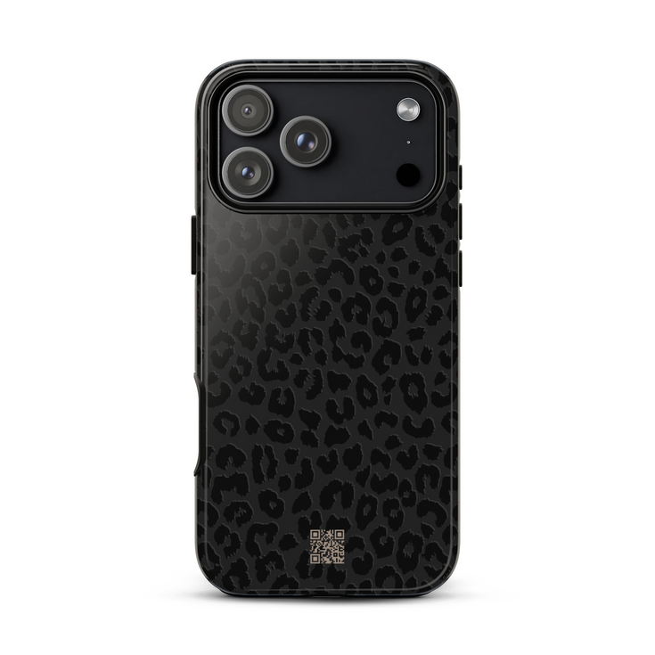 Custom QR Code Dark Leopard iPhone Case