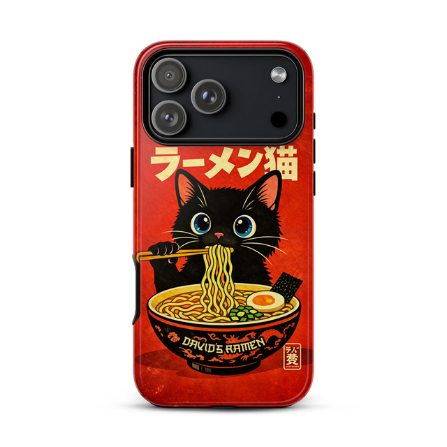 Personalized Kawaii Ramen Cat iPhone Case