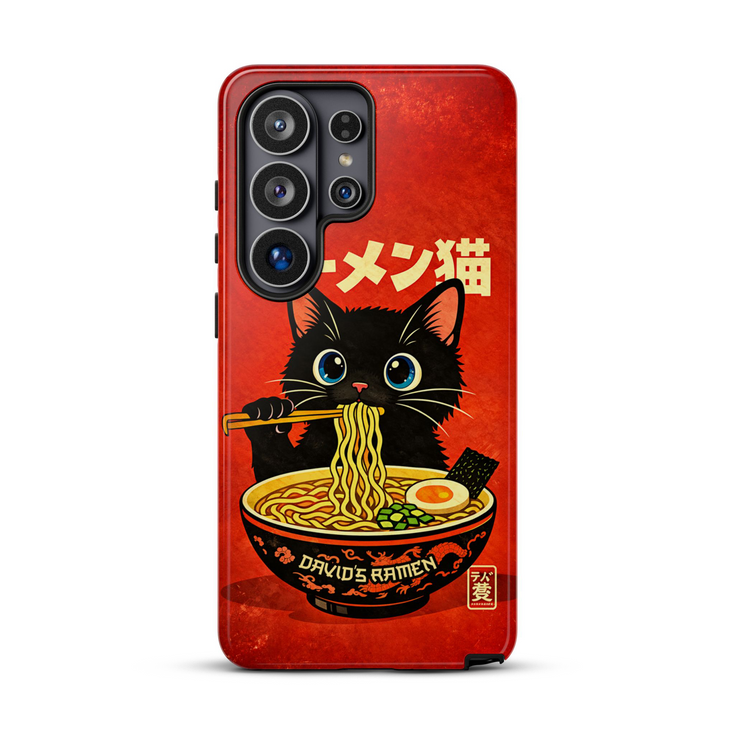 Personalized Kawaii Ramen Cat Galaxy Case