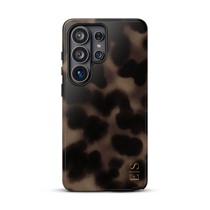 Personalized Smoky Tortoise Vertical Initials Galaxy Case