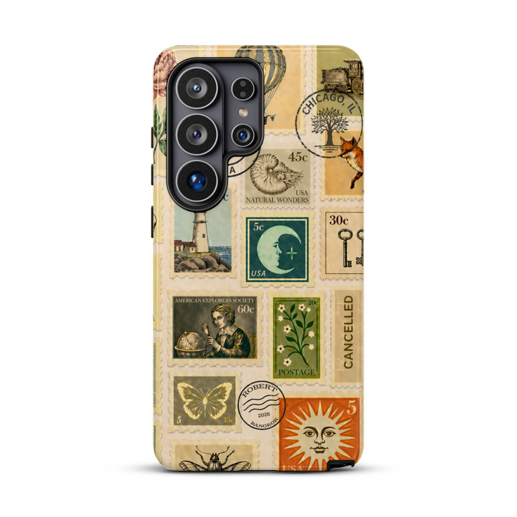 Personalized Vintage Postal Collage Galaxy Case