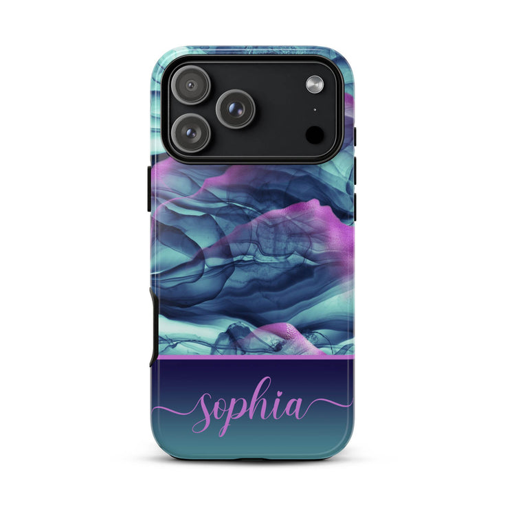 Alcohol Ink Patterns Custom Name iPhone Case