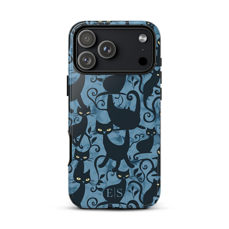 Custom Initials Tabby Cat Lovers iPhone Case
