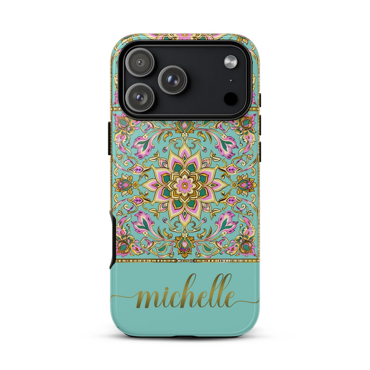 Custom Name Mandala Boho Floral iPhone Case