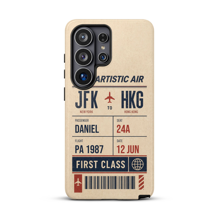 Personalized Artistic Air Boarding Pass Galaxy Case