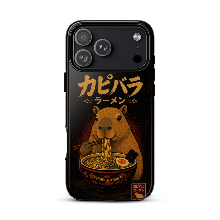 Personalized Capybara Ramen iPhone Case