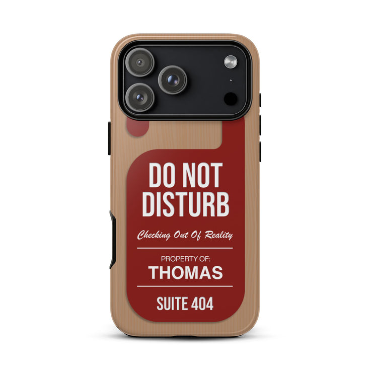 Personalized Hotel Charm Do Not Disturb iPhone Case