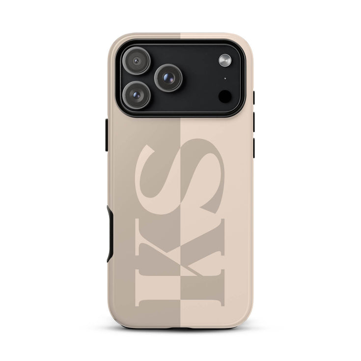 Personalized Minimalist Two-Tone Solid iPhone Case
