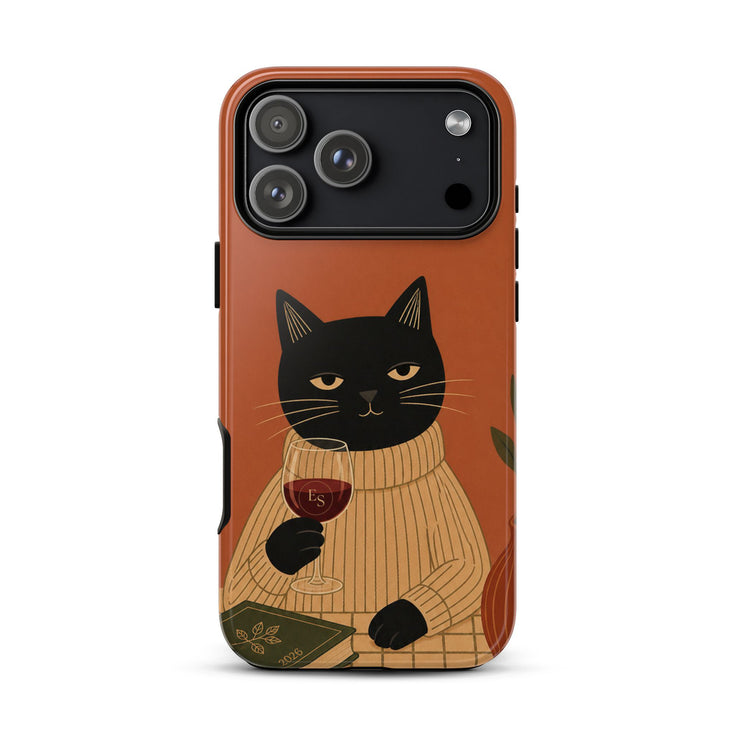 Personalized Zen Wine Cat iPhone Case