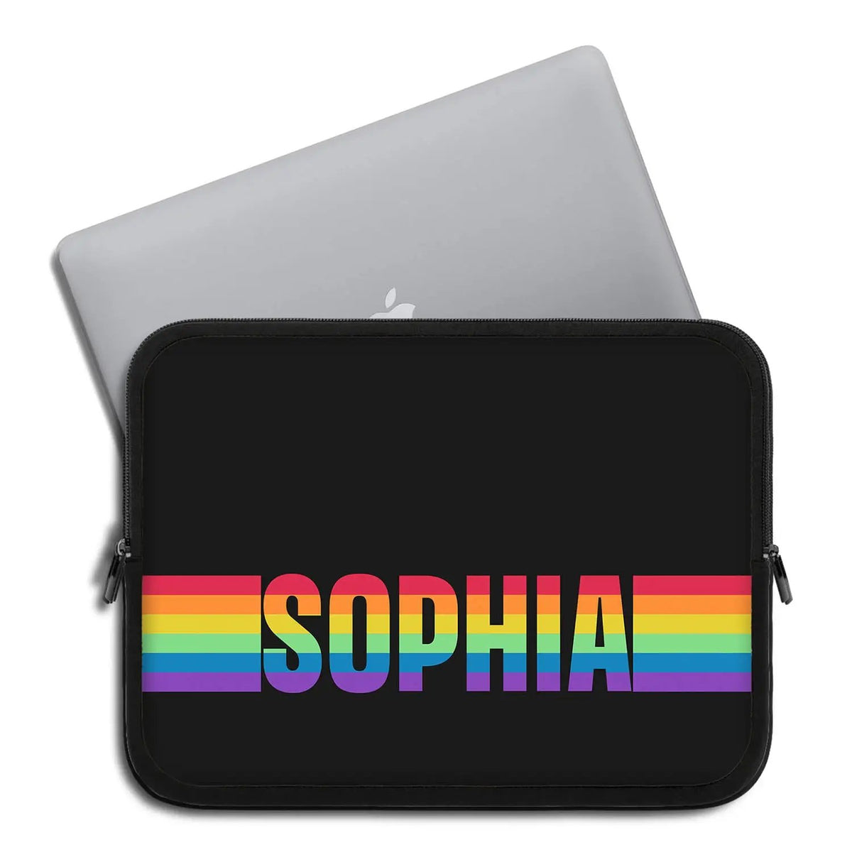 LGBTQ Custom Pride Rainbow Name Laptop, MacBook & Tablet Sleeve