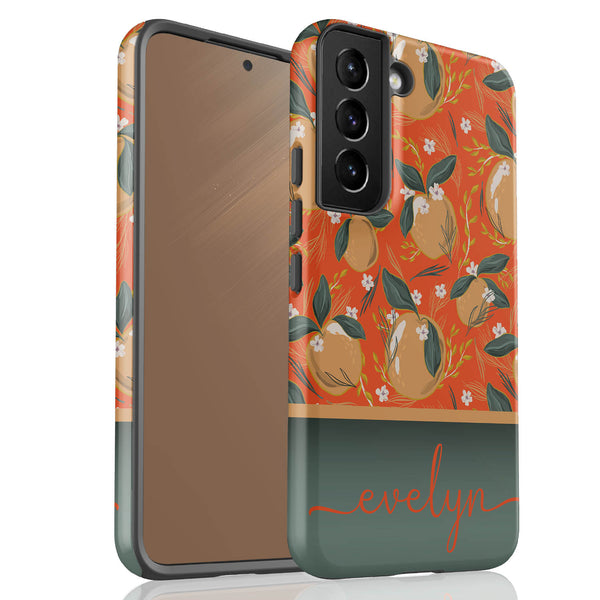 Christmas Oranges Custom Name Galaxy Case