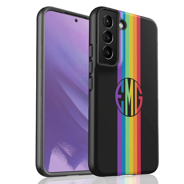 LGBTQ Custom Rainbow Monogram Pride Galaxy Case