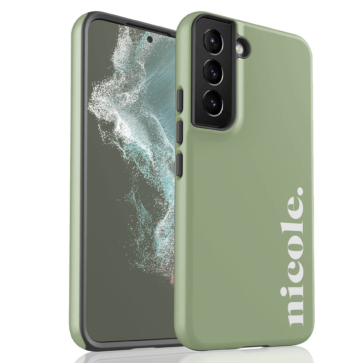 Elegant Solid Custom Serif Name Galaxy Case
