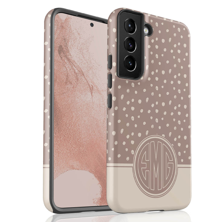 Spotted Dots Personalized Monogram Galaxy Case