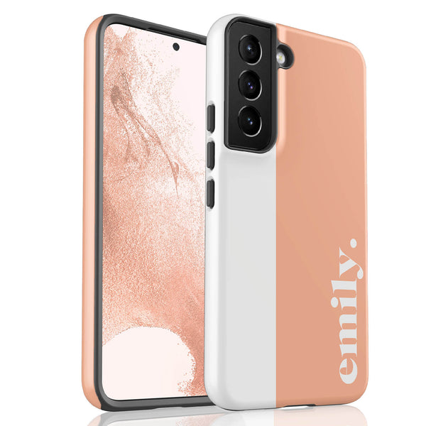 Elegant Striped Custom Serif Name Galaxy Case
