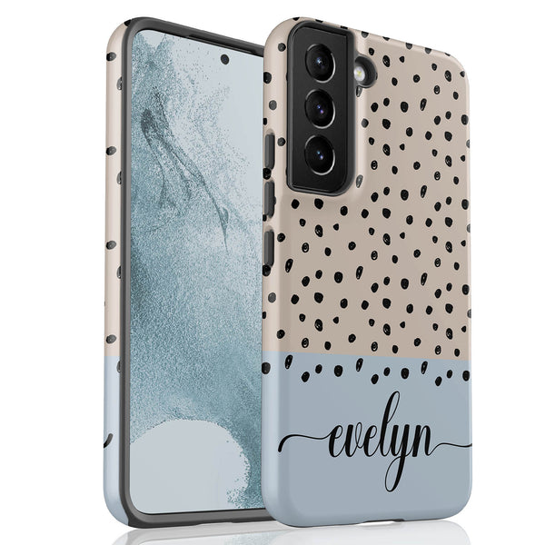 Speckled Dots Custom Name Galaxy Case