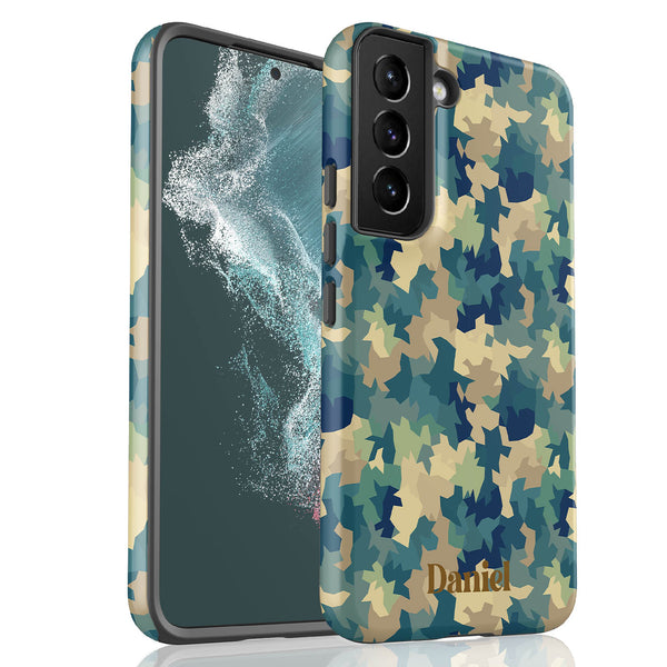 Army Camo Custom Name Galaxy Case