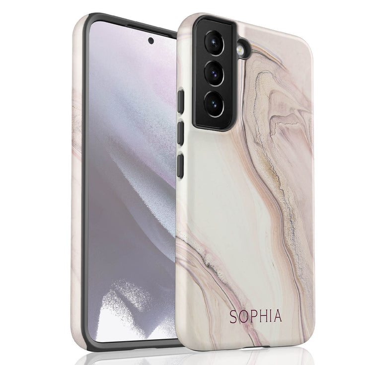 Nude Marble Custom Name Galaxy Case